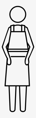 厨师围裙烘焙图标图标
