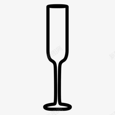香槟长笛饮料庆祝图标图标