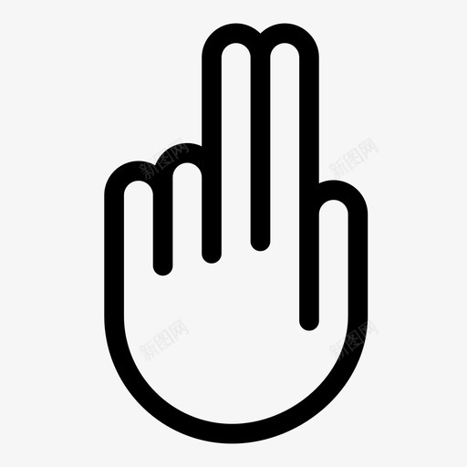 双手两个手指图标svg_新图网 https://ixintu.com 两个手指 互动 动作 双 手 手势 指示 笔记