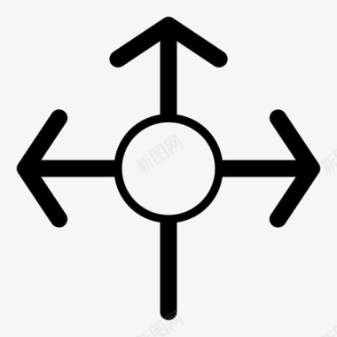 十字路口导航移动图标图标