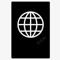 世界航班护照世界旅行图标高清图片
