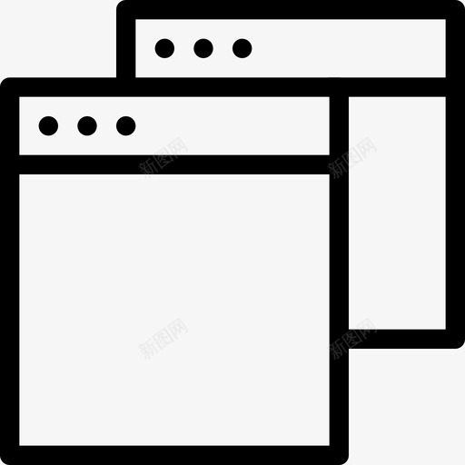 两个窗口标志两个浏览器图标svg_新图网 https://ixintu.com ui web web浏览器 万维网 两个浏览器 两个窗口 标志 用户界面 网站 网页