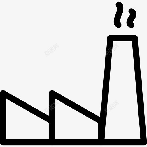 工厂烟囱形状图标svg_新图网 https://ixintu.com 地标 工业 工厂 建筑 建筑物和地标 形状 烟囱 线图标 设计
