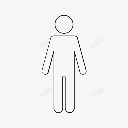 男人标准简单图标svg_新图网 https://ixintu.com 人 外形 标准 标准人 男人 简单 身材 轮廓