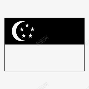 新加坡国旗代表地点图标图标