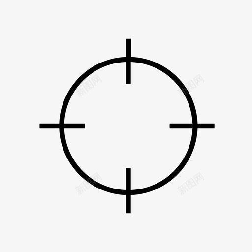 十字线瞄准狙击图标svg_新图网 https://ixintu.com 十字线 狙击 目标 瞄准 范围 视图