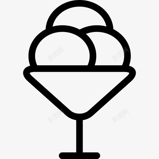 冰淇淋杯甜点冷冻甜点图标svg_新图网 https://ixintu.com 冰淇淋圣代 冰淇淋杯 冷冻甜点 甜品 甜点
