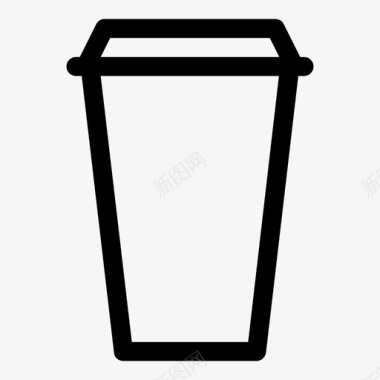 咖啡杯togo杯简单图标图标