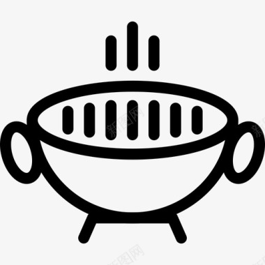 烧烤煮沸厨师图标图标