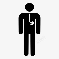 男性的身材食道胃人图标高清图片