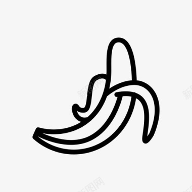 香蕉营养丰富健康零食图标图标