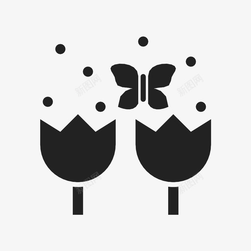 异花授粉植物自然图标svg_新图网 https://ixintu.com 农业 异花授粉 植物 环境 自然 花卉 蝴蝶