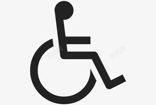 无障碍轮椅无障碍残废图标图标