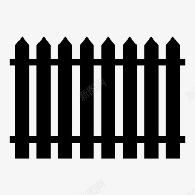 篱笆家房子图标图标