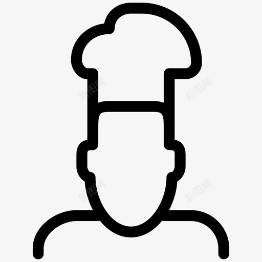 厨师线路图标男svg_新图网 https://ixintu.com 人 厨师 形状 插图 标志 男 线路图标 酒店 餐厅