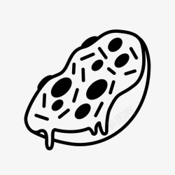 粘糯可口披萨百吉饼冷冻食品粘糊糊图标高清图片