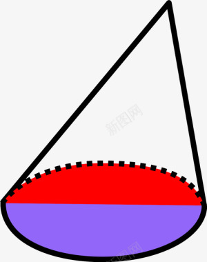 斜圆锥形状对象图标图标