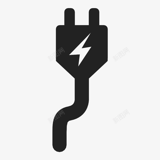 插头充电电图标svg_新图网 https://ixintu.com 充电 插头 电 电源 电源插座
