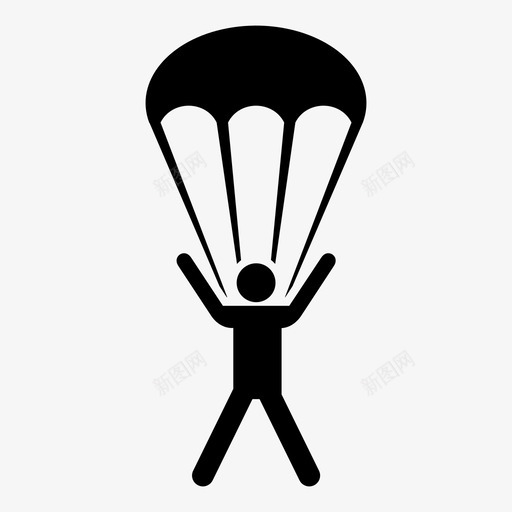 降落伞冒险极限图标svg_新图网 https://ixintu.com 人 冒险 军事 极限 漂浮 跳伞 跳跃 降落伞