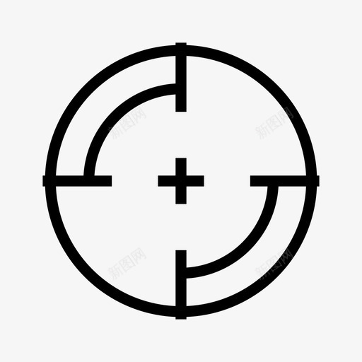 目标中心十字线图标svg_新图网 https://ixintu.com 中心 光标 十字线 标记 注册 目标 绘图工具 选取器