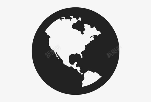 世界大陆地球图标图标