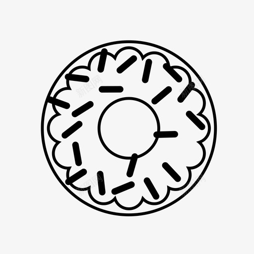 甜甜圈烘焙食品面包房图标svg_新图网 https://ixintu.com 招待 点心 烘焙食品 甜甜圈 糕点 面包房 食品