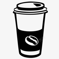 热拿铁咖啡去咖啡外卖图标高清图片