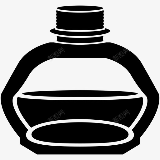 瓶子容器玻璃图标svg_新图网 https://ixintu.com 墨水瓶 容器 液体 玻璃 瓶子 香水