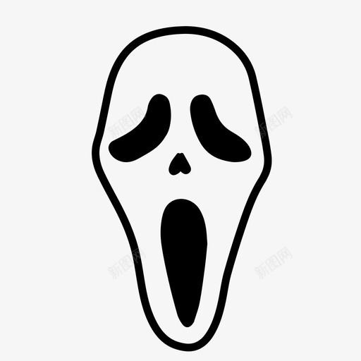 面具伪装万圣节图标svg_新图网 https://ixintu.com 万圣节 伪装 尖叫 尖叫面具 幽灵 恐怖 面具 鬼魂