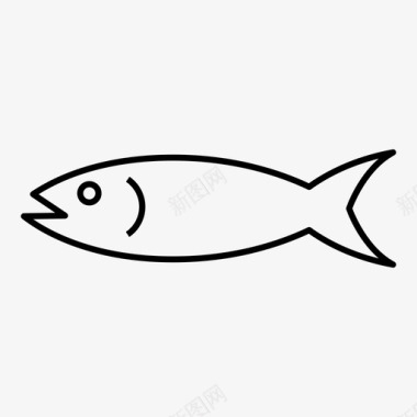 鱼海鲜沙丁鱼图标图标