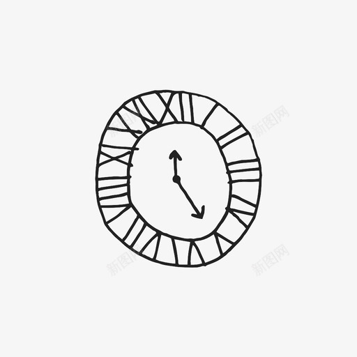 挂钟计时计时器图标svg_新图网 https://ixintu.com 分钟 复古 小时 挂钟 数字 时钟 滴答声 罗马数字 计时 计时器 迟到