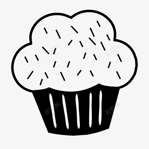 纸杯蛋糕款待糖果图标svg_新图网 https://ixintu.com 杯形蛋糕 松饼 款待 烘焙 甜点 糕点 糖果 纸杯蛋糕 面包房