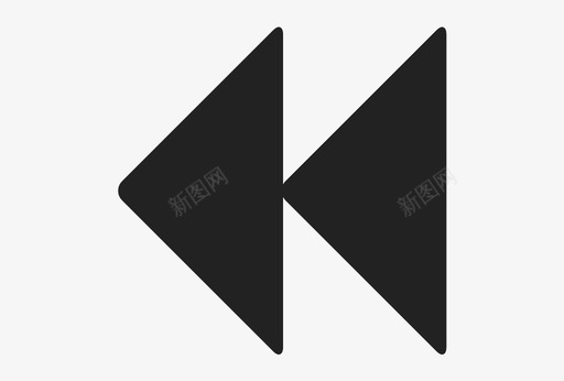 倒带步骤声音图标svg_新图网 https://ixintu.com 上一个 倒带 声音 导航 常规 播放 播放器 步骤