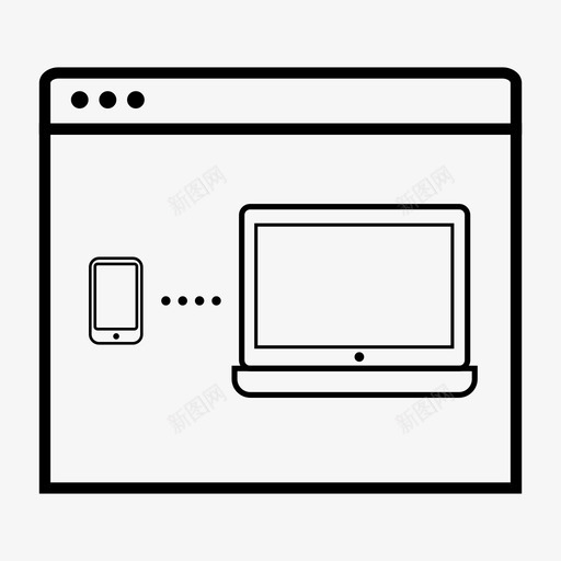 网站用户交互网页窗口图标svg_新图网 https://ixintu.com 用户交互 窗口浏览器 线框 网站 网页 网页布局 网页界面 网页窗口