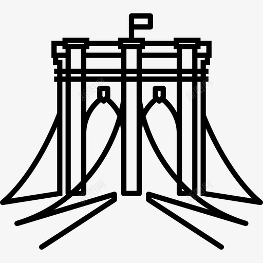 布鲁克林大桥纽约市纽约市图标svg_新图网 https://ixintu.com 不眠之城 布鲁克林大桥 旅游 纽约市 纽约市图标 美利坚合众国 美国 重叠