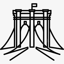 不眠夜布鲁克林大桥纽约市纽约市图标高清图片