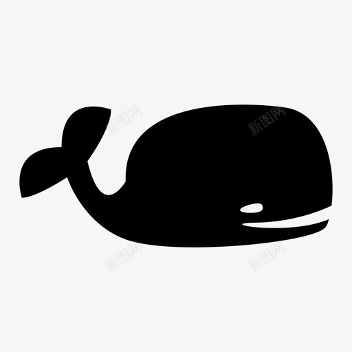 鲸鱼海海洋图标svg_新图网 https://ixintu.com 哺乳动物 大 巨大 气孔 海 海洋 白鲸 蓝色 鲸类 鲸鱼