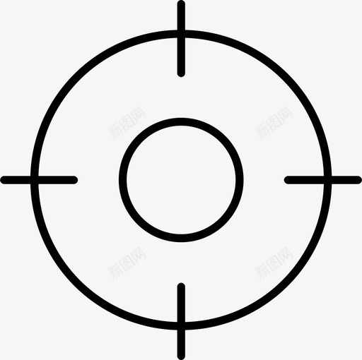 十字线瞄准范围图标svg_新图网 https://ixintu.com 十字线 十字线目标 目标 瞄准 范围