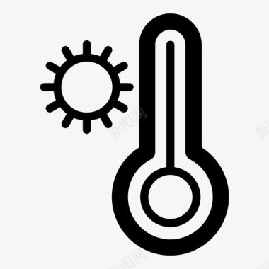 温暖温度计温度图标图标