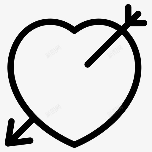 爱情人节符号图标svg_新图网 https://ixintu.com 关系 喜欢 形状 情人 情人节 爱 符号 符号和符号 线图标