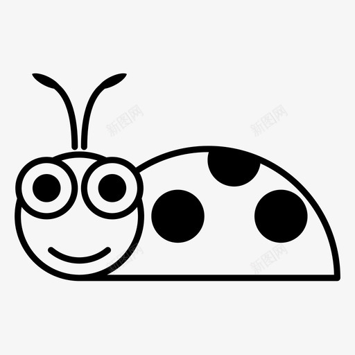 瓢虫虫子卡通图标svg_新图网 https://ixintu.com 卡通 昆虫 瓢虫 虫子