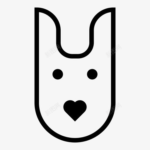 狗小狗宠物图标svg_新图网 https://ixintu.com 动物头 头 宠物 家养动物 小狗 狗 脸