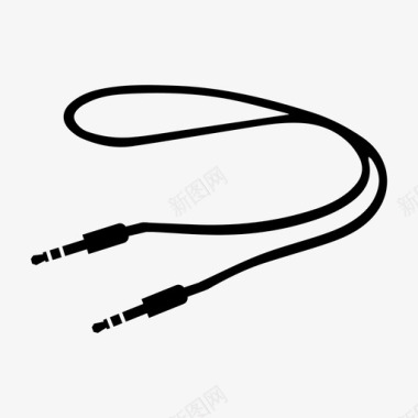 辅助电缆音乐接口音乐线图标图标