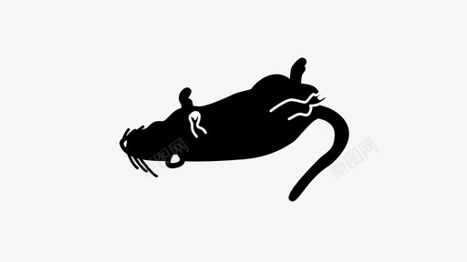 老鼠害虫啮齿动物图标图标