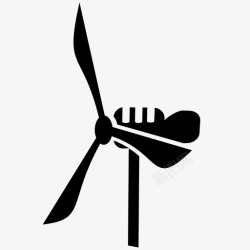 风力发电标识风力发电能源可持续能源图标高清图片