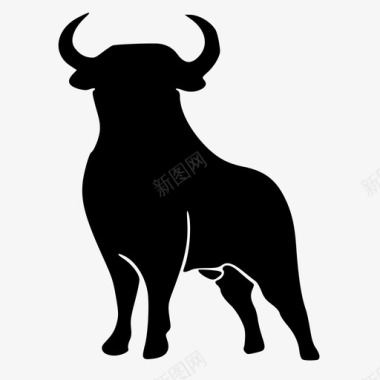 公牛动物奥登提斯图标图标