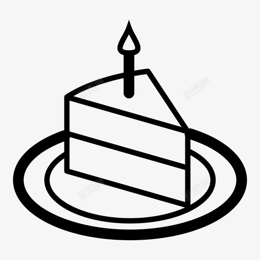 蛋糕甜点薄片图标svg_新图网 https://ixintu.com 派 火焰 甜点 盘子 糕点 聚会 节日 菜肴 薄片 蛋糕 面包