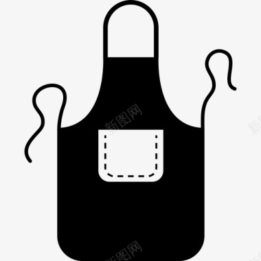 围裙烤肉烧烤图标图标