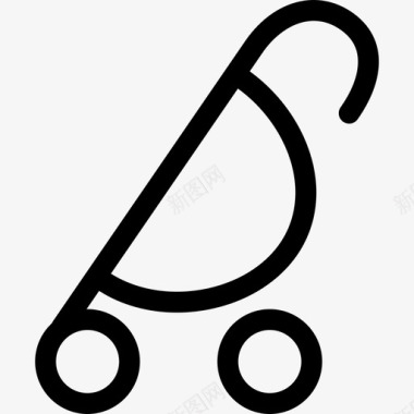 圆形侧视图婴儿推车运输婴儿包1图标图标