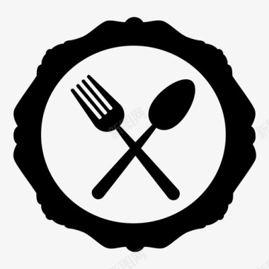 餐厅勺子银器图标图标
